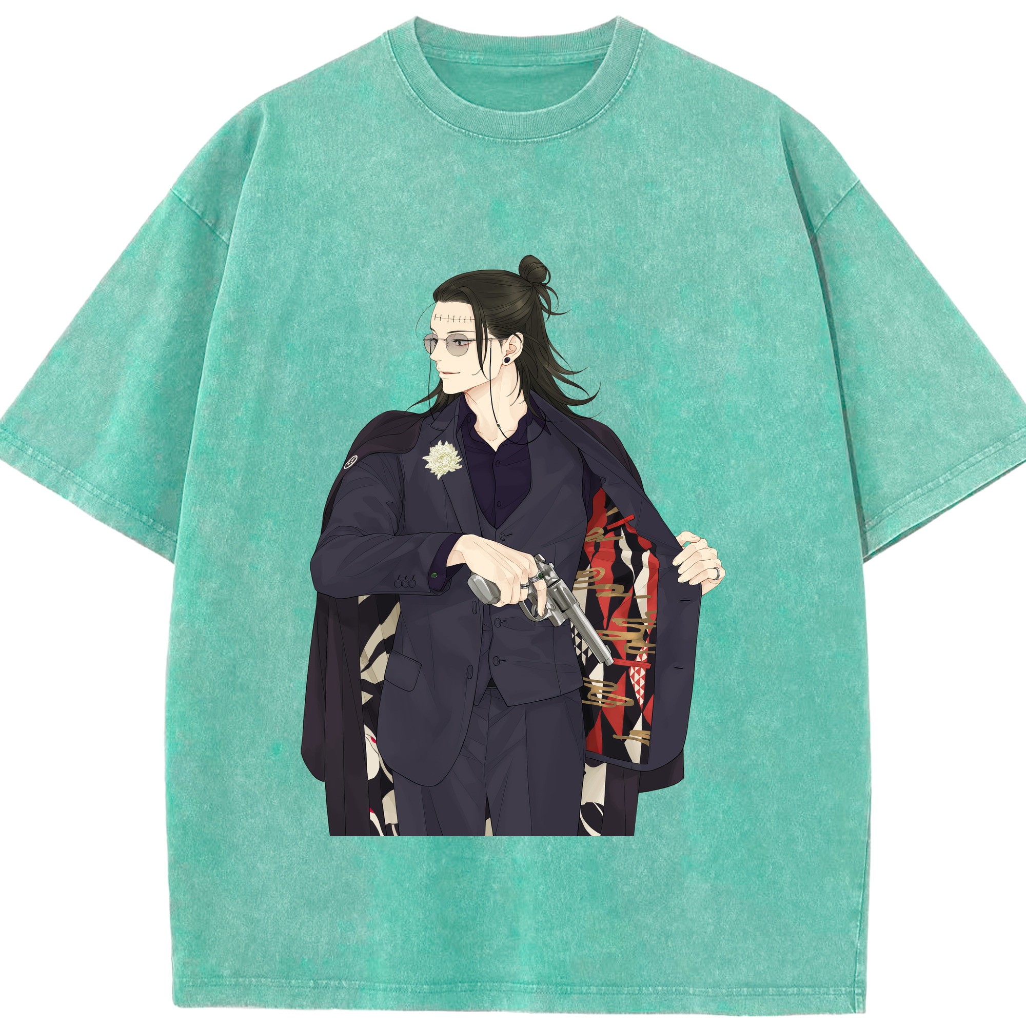 （画像用） 呪術廻戦 Jujutsu Kaisen 綿100% ヴィンテージ風 半袖Tシャツ（フロントプリント）